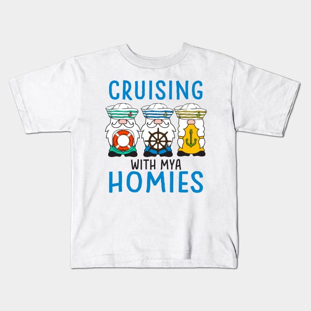 Summer Trip Gnomes Cruising Squad Cruising With My Homies Kids T-Shirt by Fox Dexter